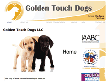 Tablet Screenshot of goldentouchdogs.com